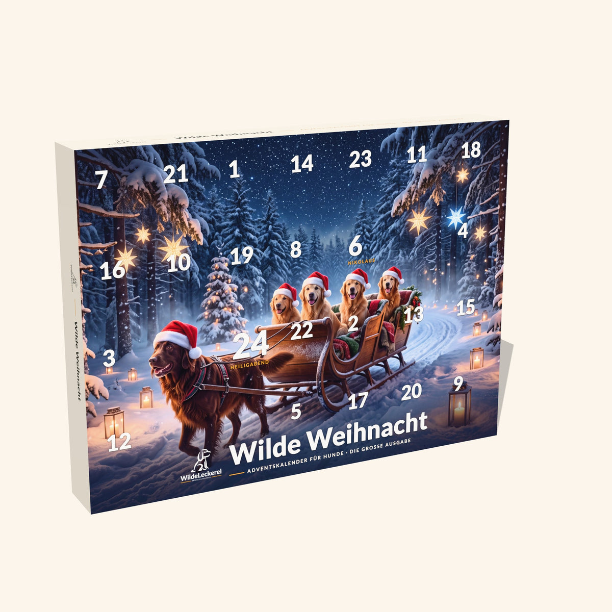 Großer Adventskalender Wilde Weihnacht, Ansicht schräg